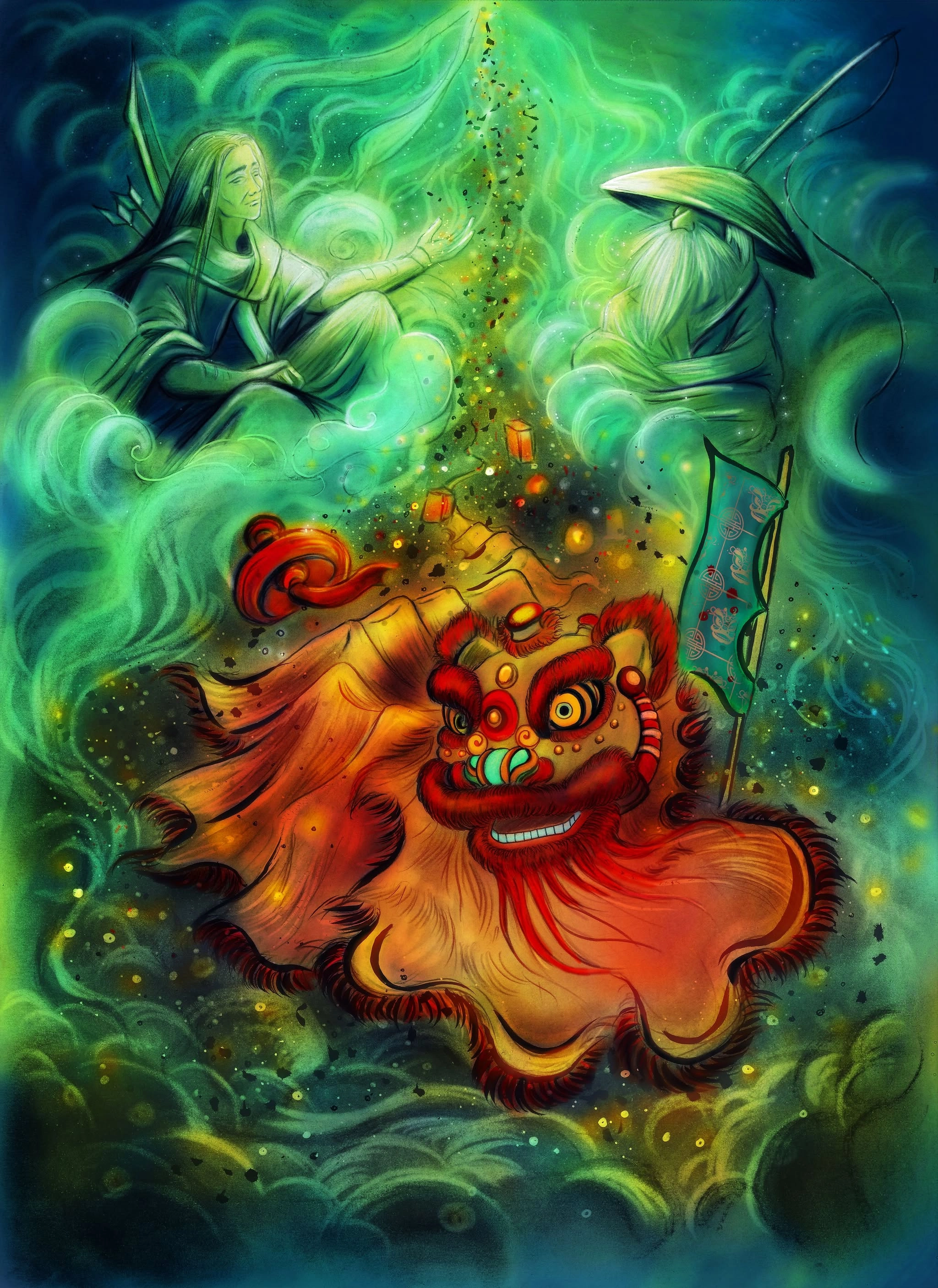 Ilustración de la baraja kami Zetas